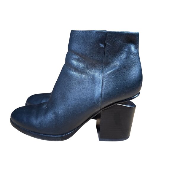 Alexander Wang Gabi Black Ankle Cutout Heel Boots Size 36 - Picture 5 of 13